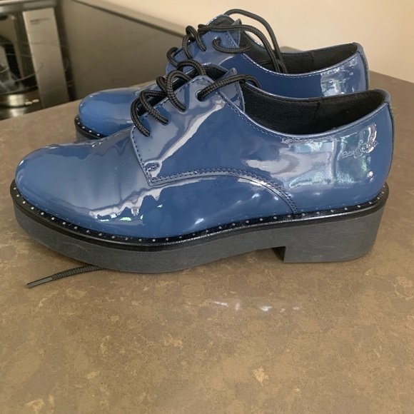 Bos&Co patent royal blue shoes - Picture 2 of 8